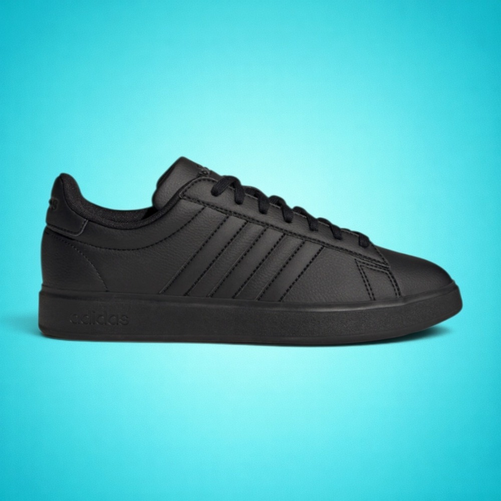 New Men's Adidas Grand Court 2.0 All Black, Size 11.5